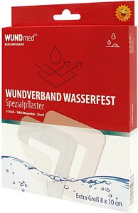WUNDmed® Pflaster Wasserfest 03-016 weiß 8,0 x 10,0 cm, 5 St.