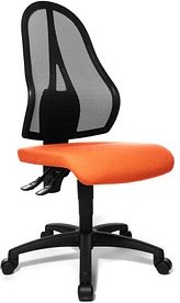 Topstar Bürostuhl Open Point P, OP100 G04 Stoff orange, Gestell schwarz