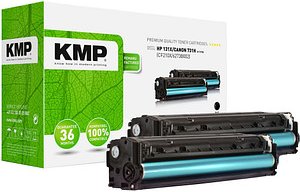 KMP H-T171D schwarz Toner kompatibel zu HP 131X; Canon 731H(CF210XD; 6273B002), 2er-Set