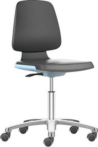 bimos Arbeitsdrehstuhl Labsit blau, schwarz Kunstleder