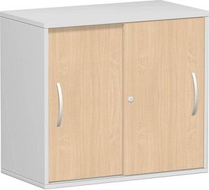 geramöbel Schiebetürenschrank Flex, S-381501-BL lichtgrau, buche 1 Fachboden 80,0 x 42,5 x 72,0 cm