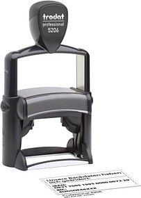 trodat Textstempel, individualisierbar 5206 IBAN selbstfärbend schwarz Logo möglich, 1 St. - Direkt online personalisie...