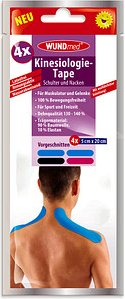 WUNDmed® Tape Kinesiologie Tape Schulter und Nacken 04-047 blau 5,0 x 20,0 cm, 4 St.