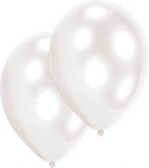 amscan® Luftballons Pearl weiß, 50 St.