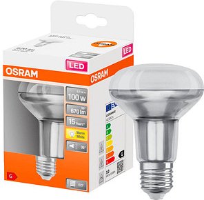 OSRAM LED-Lampe STAR R80 100 E27 9,1 W klar, 1 St.