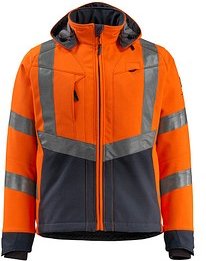 Thumbnail - MASCOT® unisex Warnjacke Blackpool orange, schwarzblau Größe 2XL