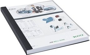 Thumbnail - LEITZ Buchbindemappen schwarz Softcover für 106 - 140 Blatt DIN A4, 10 St.