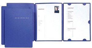 Thumbnail - PAGNA Bewerbungsmappen Select DIN A4 blau, 3 St.
