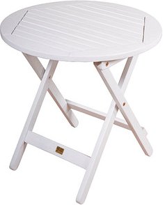 Thumbnail - Garden Pleasure Gartentisch MESA weiß rund 50,0 x 50,0 x 50,0 cm