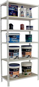 Thumbnail - Simonrack Schwerlastregal MADERCLICK 6 8435104975282 weiß, braun 90,0 x 50,0 x 250,0 cm