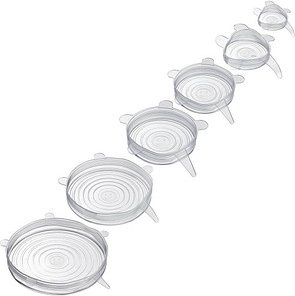 WESTMARK Frischhaltedeckel-Set Silikon Round transparent, 1 Set