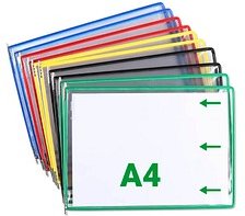 tarifold Sichttafeln mit 5 Aufsteckreitern DIN A4 quer farbsortiert, Öffnung seitlich, 20 St.