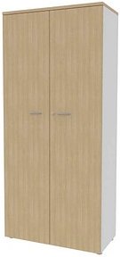 Quadrifoglio Aktenschrank, ECES90S/RKBA weiß, eiche 4 Fachböden 90,0 x 45,0 x 200,0 cm