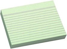 Karteikarten DIN A7 grün liniert, 100 St.