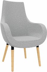 fm Besuchersessel Pirum hellgrau buche Stoff, 1 St.
