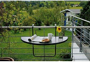 BEST Butler Balkonhängetisch Kunststoff anthrazit 100,0 x 50,0 x 8,0 cm