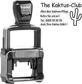 trodat Textstempel, individualisierbar 5200 selbstfärbend schwarz Logo möglich, 1 St. - Direkt online personalisieren