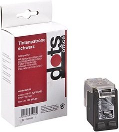 Thumbnail - dots schwarz Druckerpatrone kompatibel zu HP 21XL (C9351A)