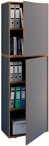 VCM my office Aktenschrank Salia, 920802 anthrazit, honig-eiche 4 Fachböden 60,0 x 32,0 x 182,7 cm