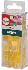Rayher Mosaiksteine gelb Acryl transparent, 1 Pack
