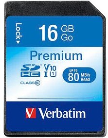 verbatim Speicherkarte SDHC-Card Premium, 16 GB, 1 St.