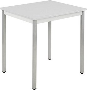 SODEMATUB Mehrzwecktisch lichtgrau, alu rechteckig, Vierkantrohr alu, 70,0 x 60,0 x 74,0 cm