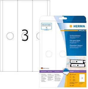 75 HERMA Hängeordneretiketten 5167 weiß