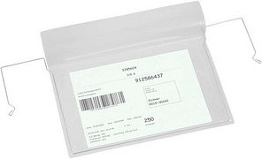 EICHNER Sichttaschen mit Drahtbügel DIN A5 quer transparent glatt, 50 St.