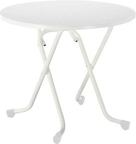 BEST Gartentisch Primo weiß rund 80,0 x 80,0 x 70,0 cm