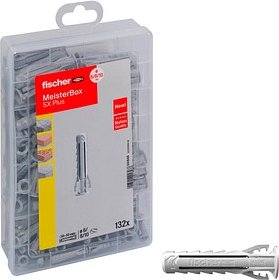 fischer Meister-Box - SX Plus 41648 Spreizdübel-Sortiment, 132-teilig