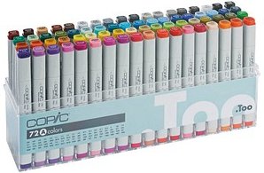 COPIC® Classic A Layoutmarker-Set farbsortiert 1,0 + 6,0 mm, 72 St.