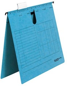 Thumbnail - FALKEN Hängehefter UNIREG Karton blau DIN A4 1x kaufmännische Heftung, 25 St.