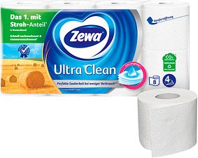Thumbnail - Zewa Toilettenpapier Ultra Clean 4-lagig, 8 Rollen
