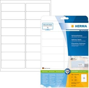 400 HERMA Adressetiketten 5075 weiß 99,1 x 33,8 mm