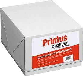 Printus Endlospapier A4 hoch 3-fach, 52 g/qm weiß 600 Blatt