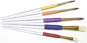 Grippy Pinsel-Set Größe 4, 6, 8,10, 12, 5-teilig