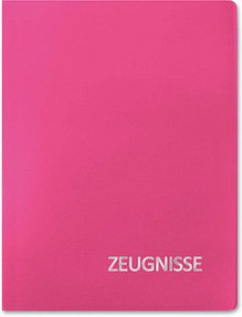 ROTH Zeugnismappe DIN A4, 20 Hüllen magenta, 1 St.