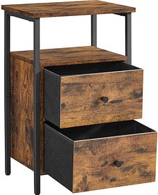 VASAGLE Nachttisch braun 38,0 x 28,0 x 60,0 cm