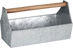 Thumbnail - relaxdays Blumenkasten Metall silber rechteckig 36,0 x 20,0 cm, 1 St.