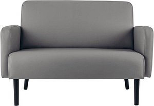 meet powered by PAPERFLOW 2-Sitzer Sofa LISBOA grau schwarz Kunstleder, 1 St.