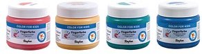 Rayher Fingerfarben farbsortiert 150,0 ml, 4 St.