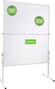 Thumbnail - FRANKEN Moderationswand U-Act!Line® klappbar 120,0 x 150,0 cm weiß