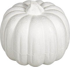 Rayher Styroporform weiß Kürbis 11 cm, 1 St.