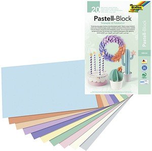 Thumbnail - folia Tonpapier farbsortiert 130/300 g/qm 20 Blatt