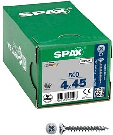 SPAX® Universalschrauben Z2 Senkkopf WIROX 1081010400455 4 mm x 45 mm, 500 St.