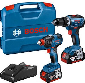 AKTION: BOSCH Professional GDX 18V-200 + GSR 18V-55 Akku-Drehschlagschrauber-Set 18,0 V, mit 2 Akkus mit Prämie nach Reg...