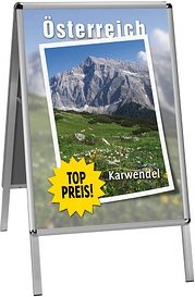 Thumbnail - update displays Kundenstopper silber DIN A1 2 Fächer 62,4 x 6,0 x 105,0 cm, 1 St.