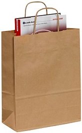 VP Papier-Tragetaschen Toptwist braun 24,0 x 31,0 cm, 50 St.