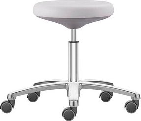 bimos Arbeitshocker Labster 9107-6907-521 weiß Kunstleder, 1 St.