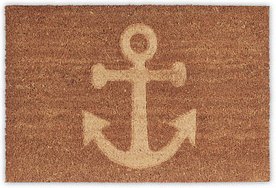 relaxdays Kokosmatte Anker braun 40,0 x 60,0 cm